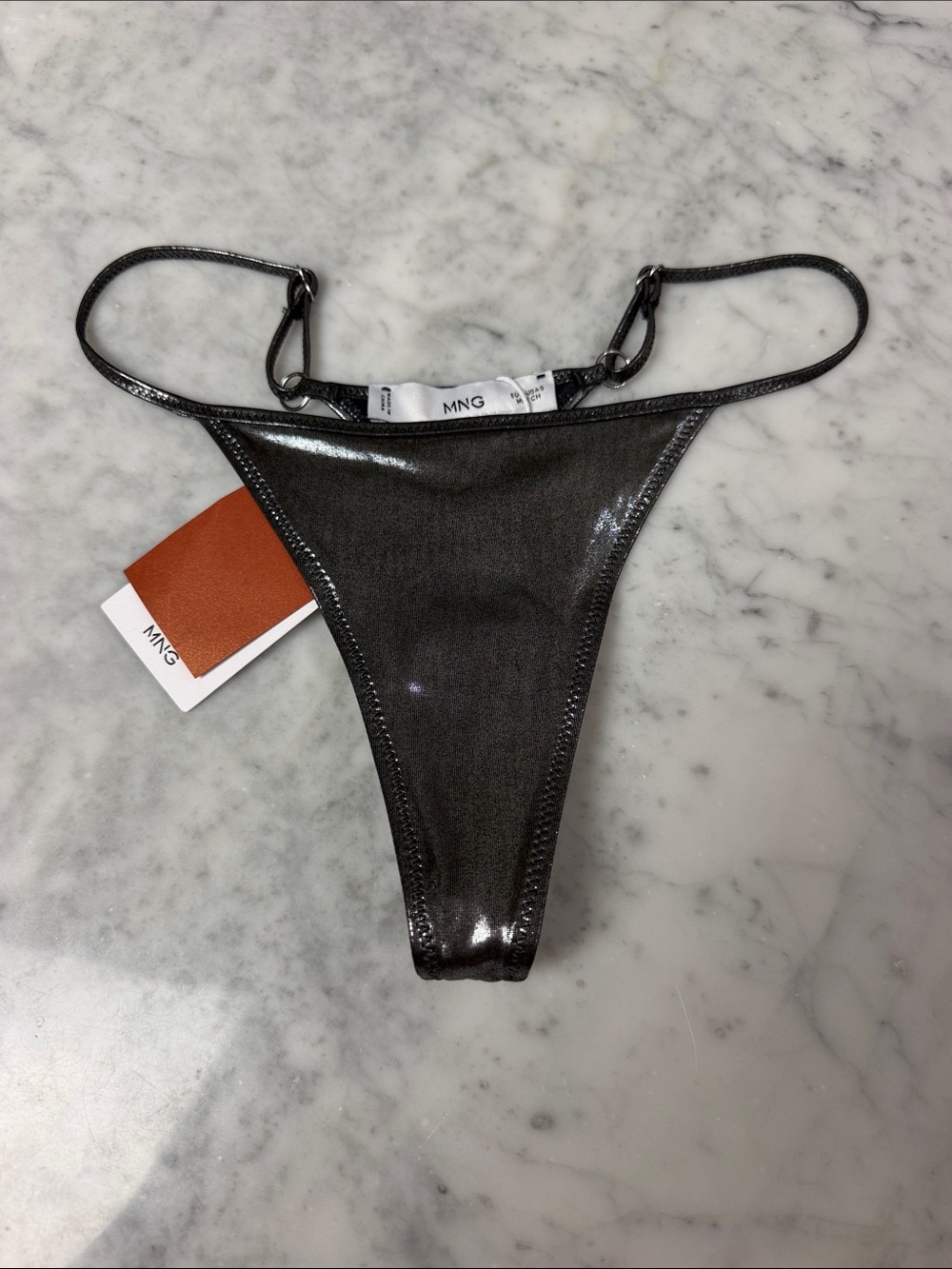 Ming Metallic Bikini Bottom thong - Picture 1 of 2